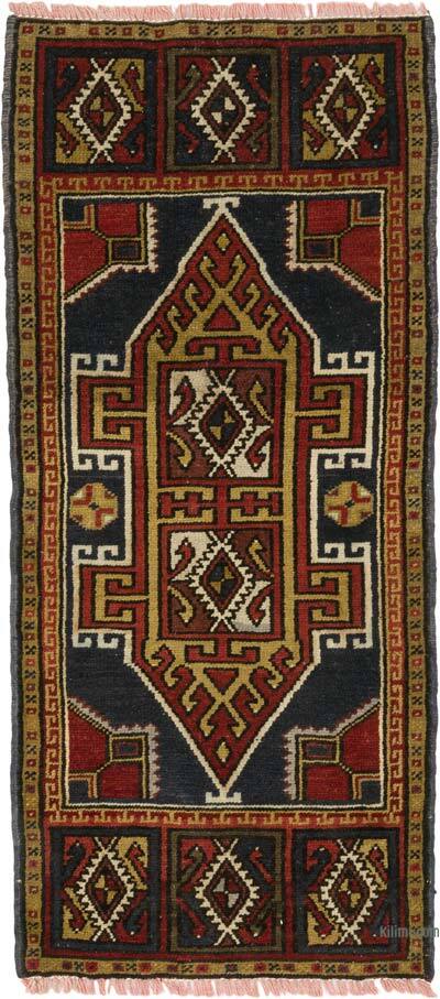 El Dokuma Vintage Halı - 48 cm x 110 cm