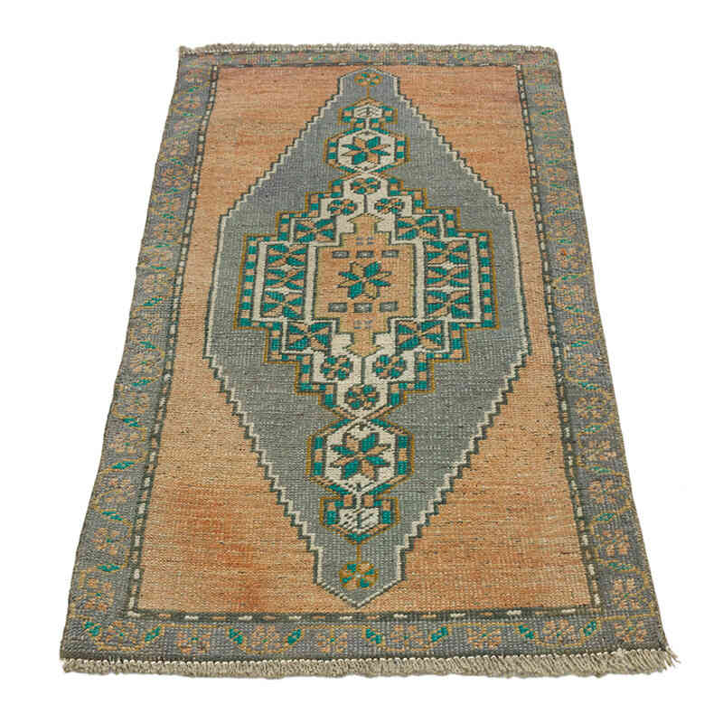 Alfombra Vintage Turca Anudada a Mano - 50 cm x 100 cm - K0074735