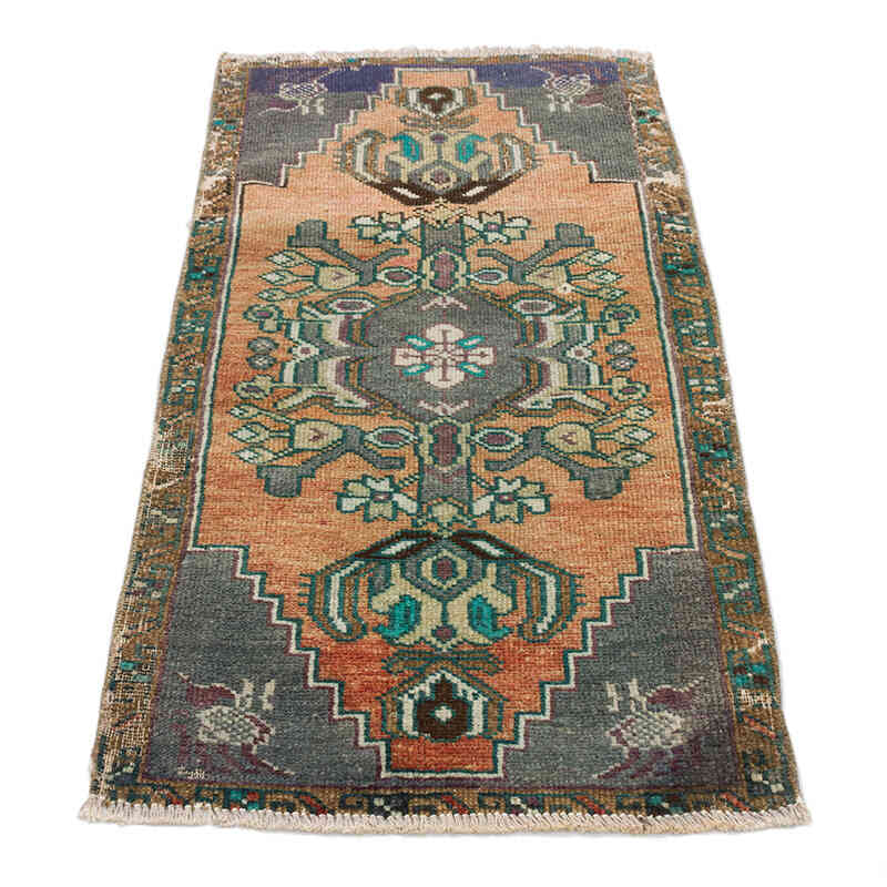 El Dokuma Vintage Halı - 50 cm x 95 cm - K0074741