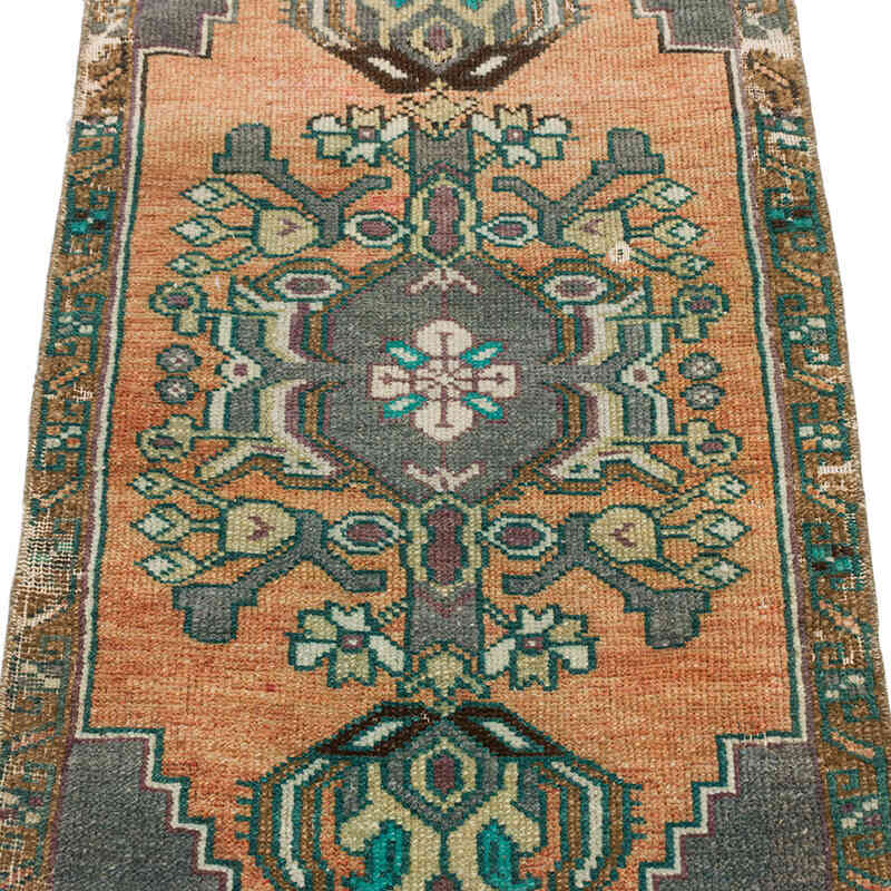El Dokuma Vintage Halı - 50 cm x 95 cm - K0074741