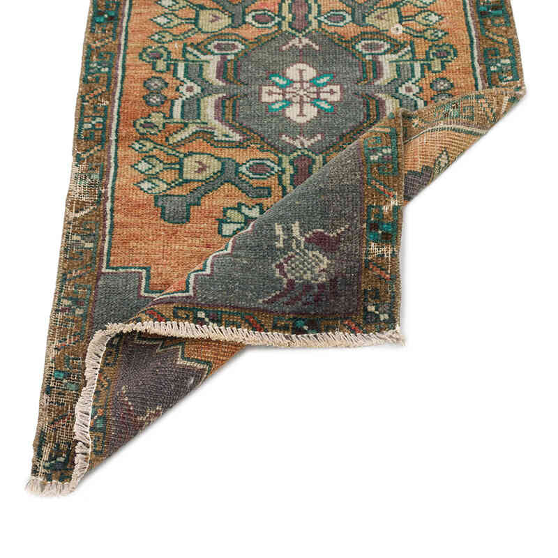 El Dokuma Vintage Halı - 50 cm x 95 cm - K0074741