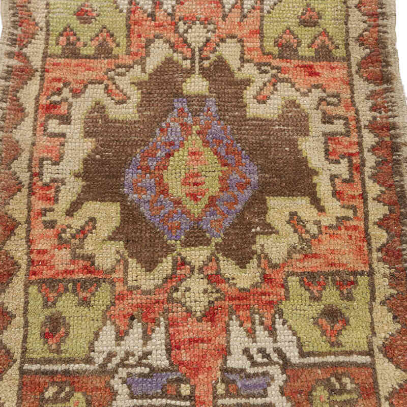 El Dokuma Vintage Halı - 45 cm x 83 cm - K0074743