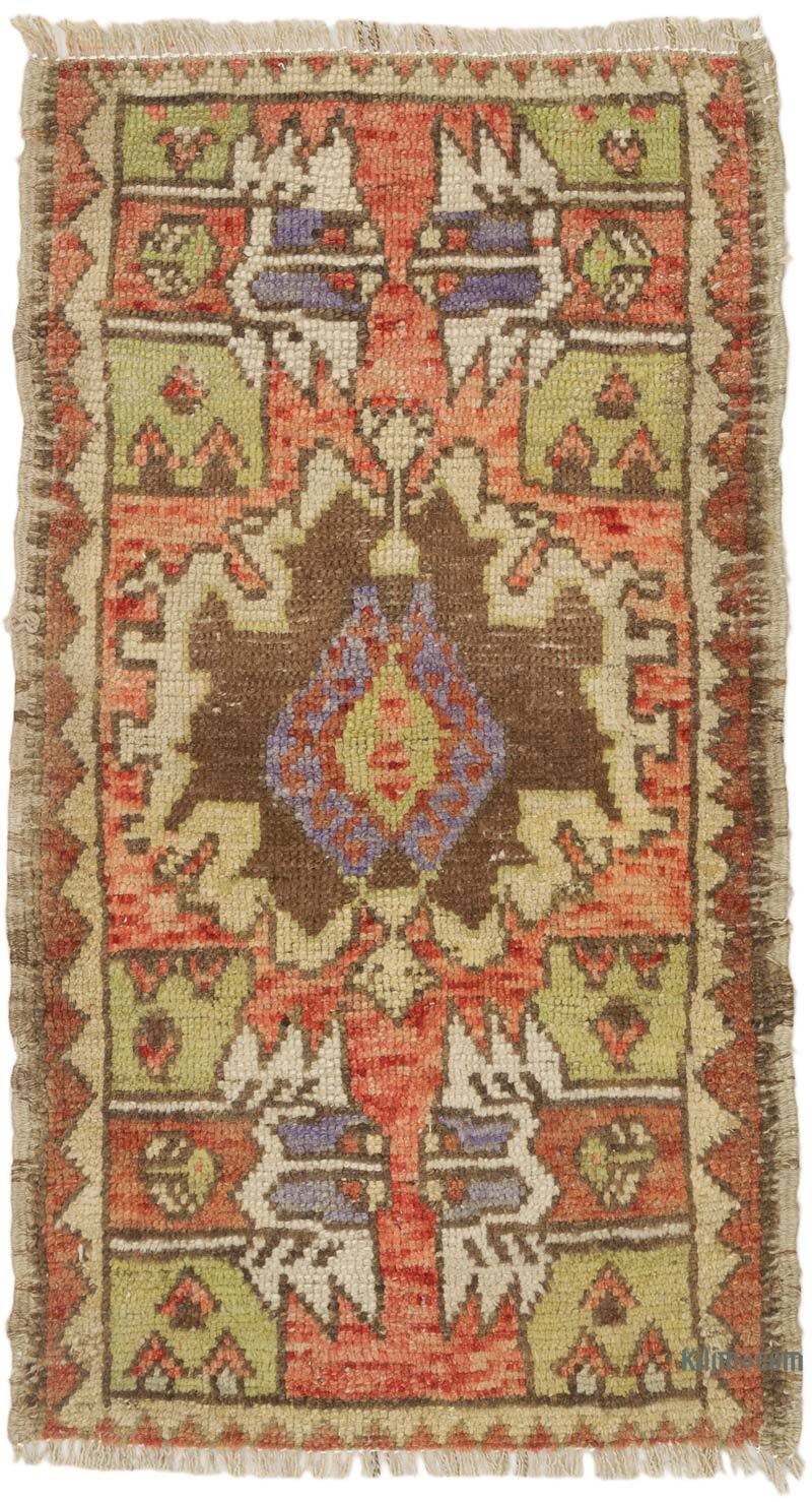El Dokuma Vintage Halı - 45 cm x 83 cm - K0074743