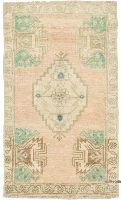 El Dokuma Vintage Halı - 55 cm x 93 cm