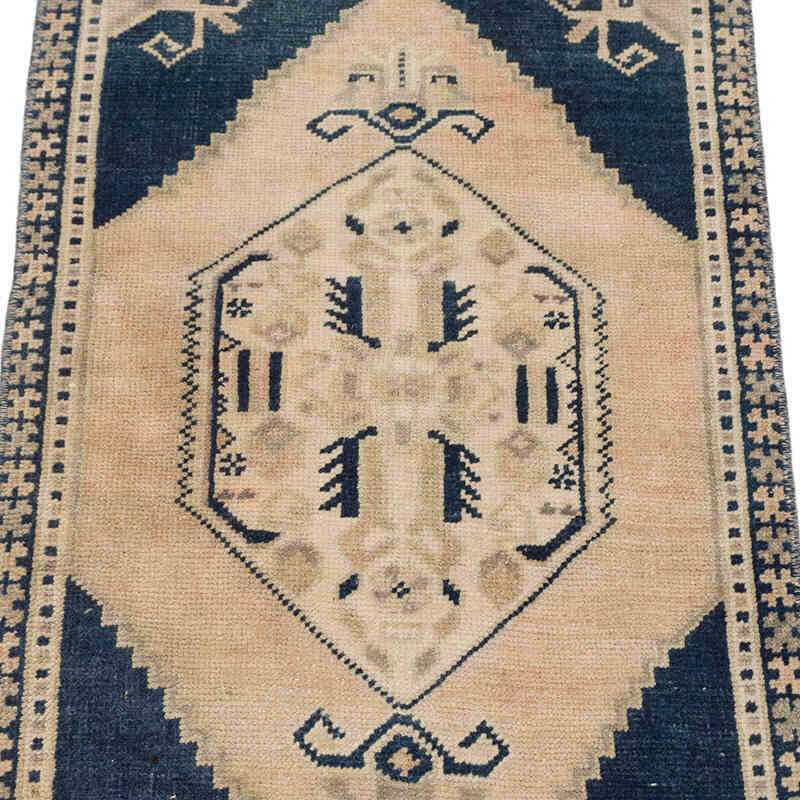 El Dokuma Vintage Halı - 49 cm x 91 cm - K0074758