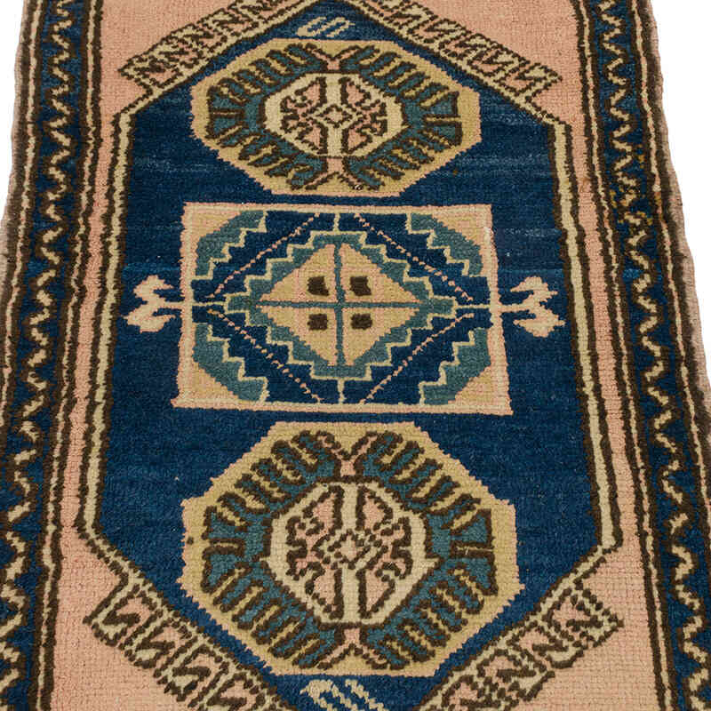 El Dokuma Vintage Halı - 60 cm x 115 cm - K0074760