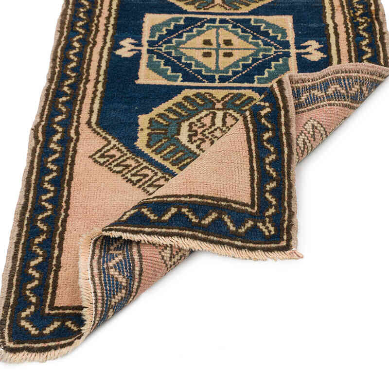 El Dokuma Vintage Halı - 60 cm x 115 cm - K0074760