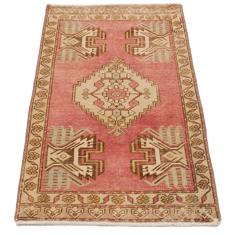 El Dokuma Vintage Halı - 49 cm x 96 cm - K0074761