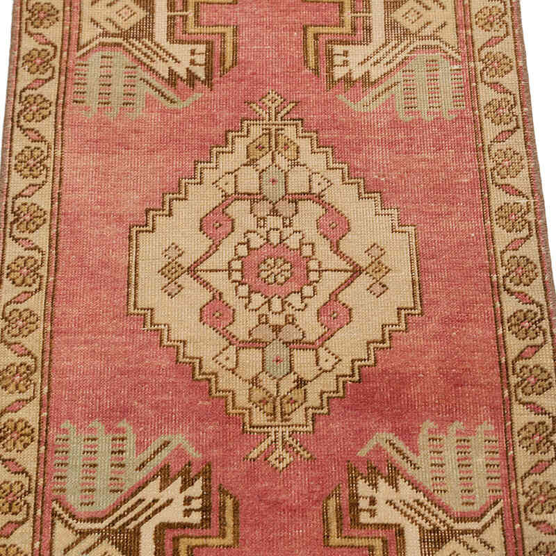El Dokuma Vintage Halı - 49 cm x 96 cm - K0074761