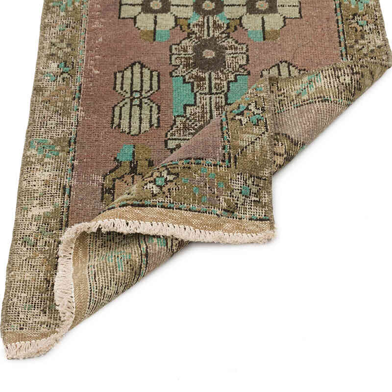 El Dokuma Vintage Halı - 46 cm x 112 cm - K0074765