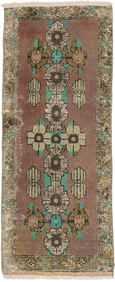 Vintage Turkish Hand-Knotted Rug - 1' 6" x 3' 8" (18" x 44")