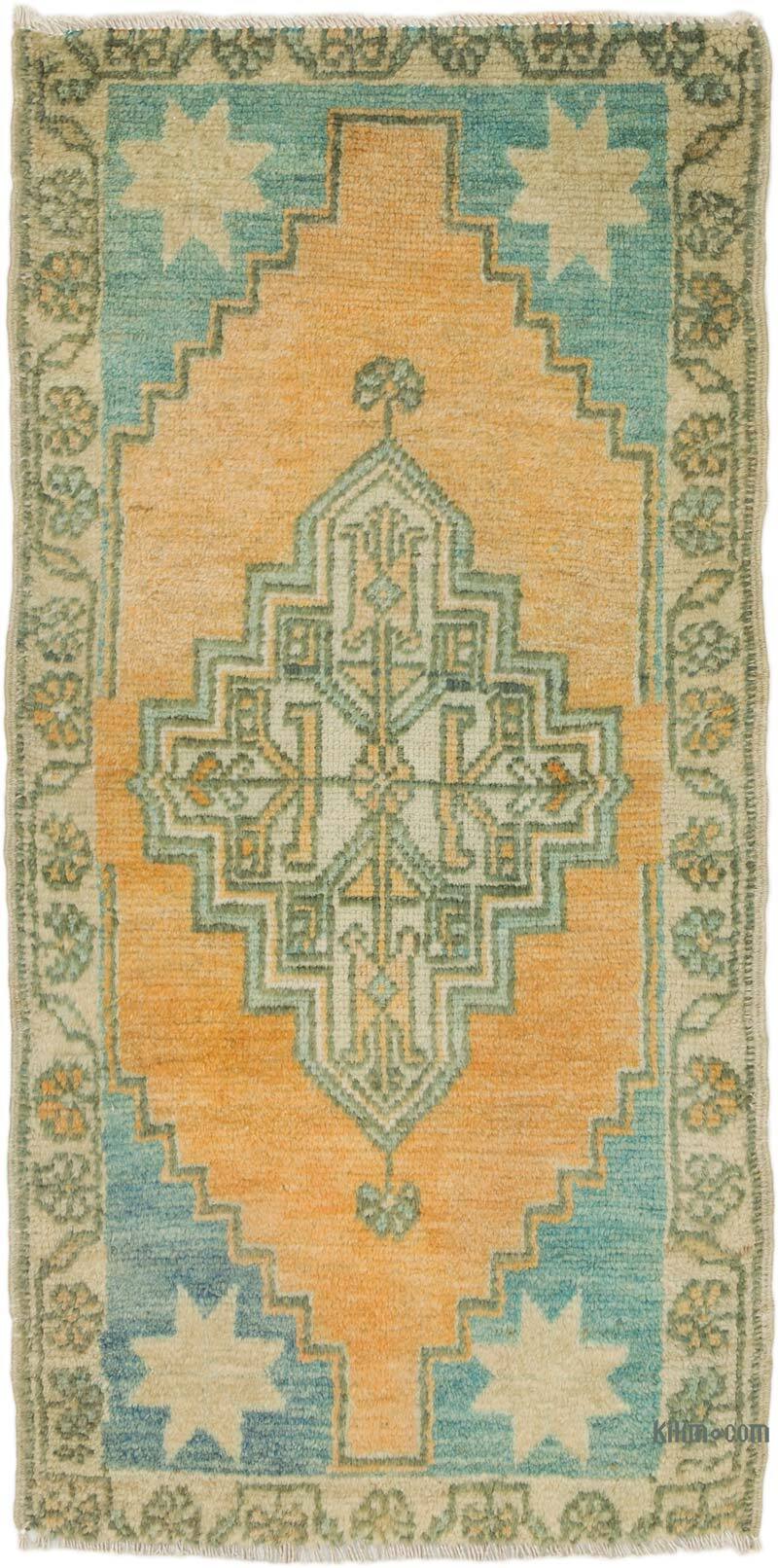Vintage Turkish Hand-Knotted Rug - 1' 7" x 3' 1" (19" x 37") - K0074768