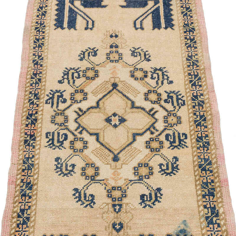 El Dokuma Vintage Halı - 53 cm x 130 cm - K0074769