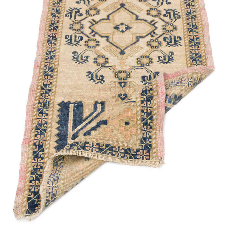 El Dokuma Vintage Halı - 53 cm x 130 cm - K0074769