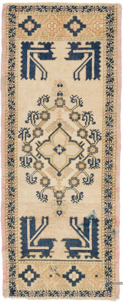 El Dokuma Vintage Halı - 53 cm x 130 cm