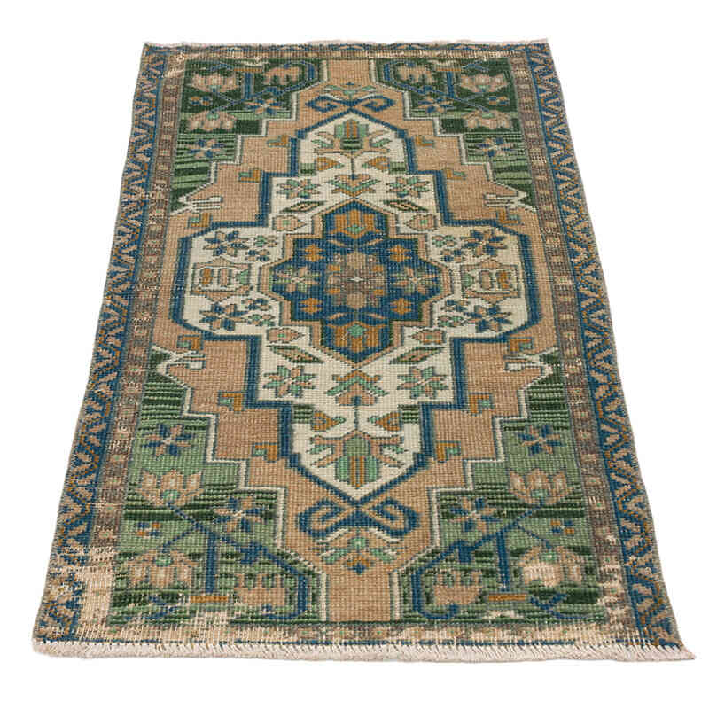 El Dokuma Vintage Halı - 50 cm x 104 cm - K0074770