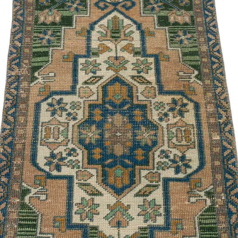 El Dokuma Vintage Halı - 50 cm x 104 cm - K0074770