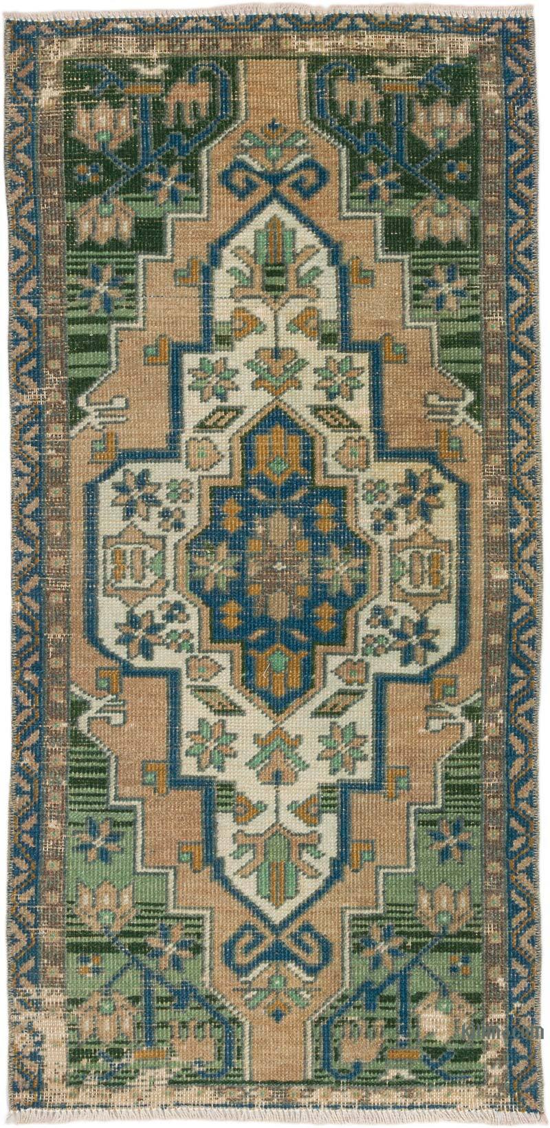 El Dokuma Vintage Halı - 50 cm x 104 cm - K0074770
