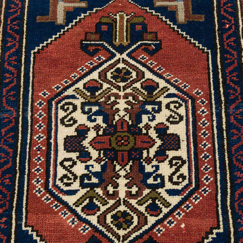 El Dokuma Vintage Halı - 53 cm x 93 cm - K0074771
