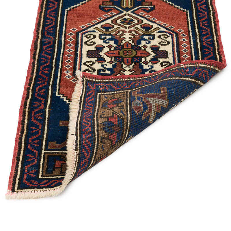 El Dokuma Vintage Halı - 53 cm x 93 cm - K0074771