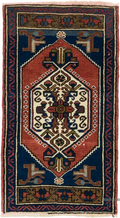 Vintage Turkish Hand-Knotted Rug - 1' 9" x 3' 1" (21" x 37")