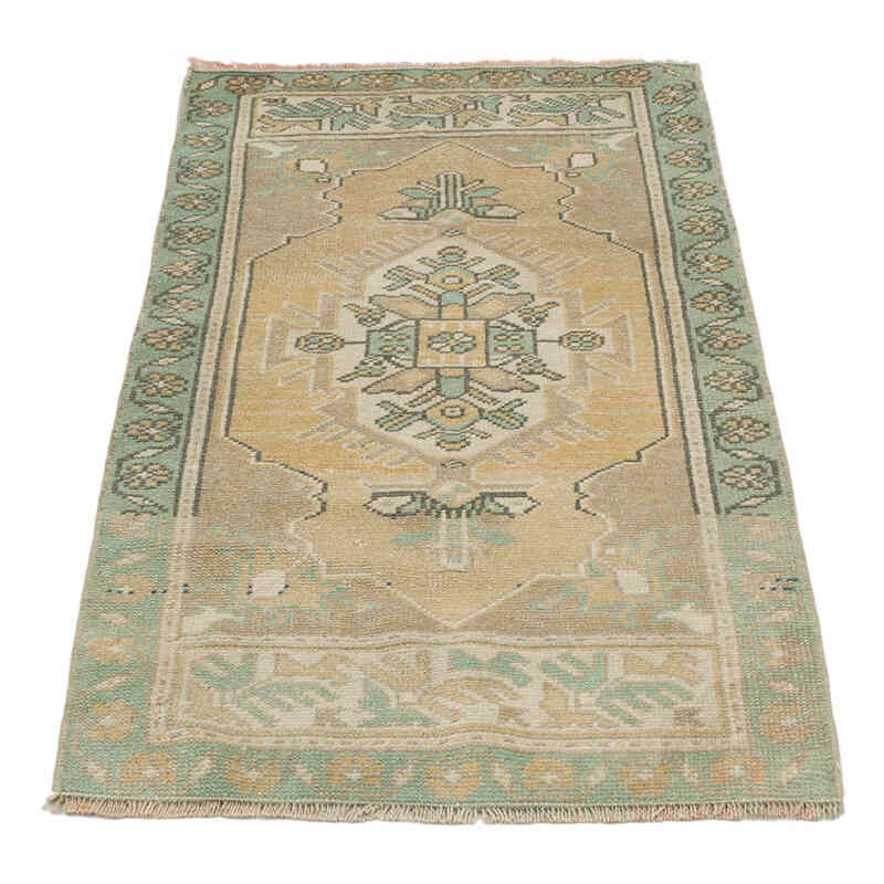 Vintage Turkish Hand-Knotted Rug - 1' 8" x 3' 3" (20" x 39") - K0074774
