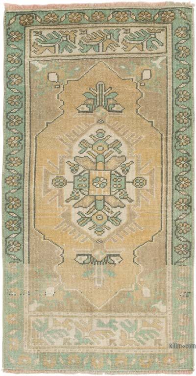 El Dokuma Vintage Halı - 52 cm x 98 cm
