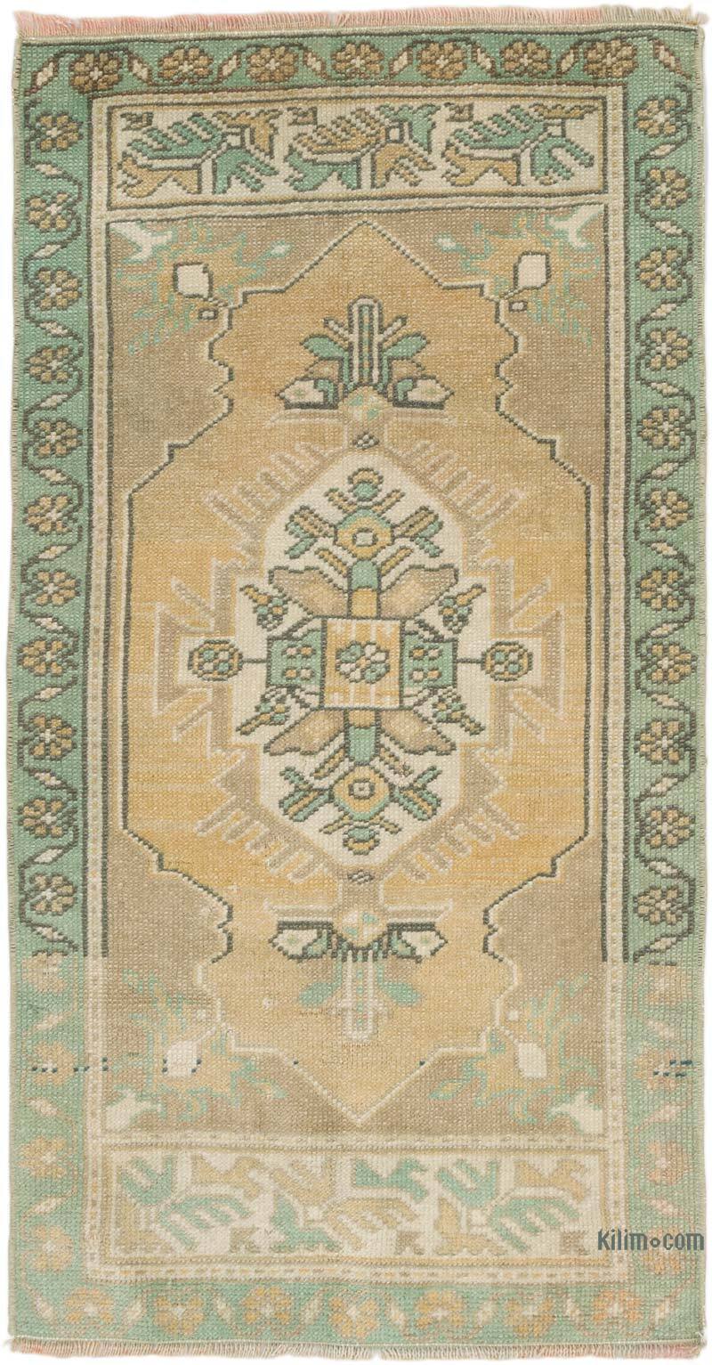 Vintage Turkish Hand-Knotted Rug - 1' 8" x 3' 3" (20" x 39") - K0074774