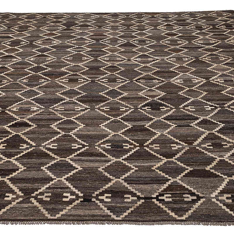 New Hand-Woven Kilim Rug - 8' 8" x 9' 8" (104" x 116") - K0074776
