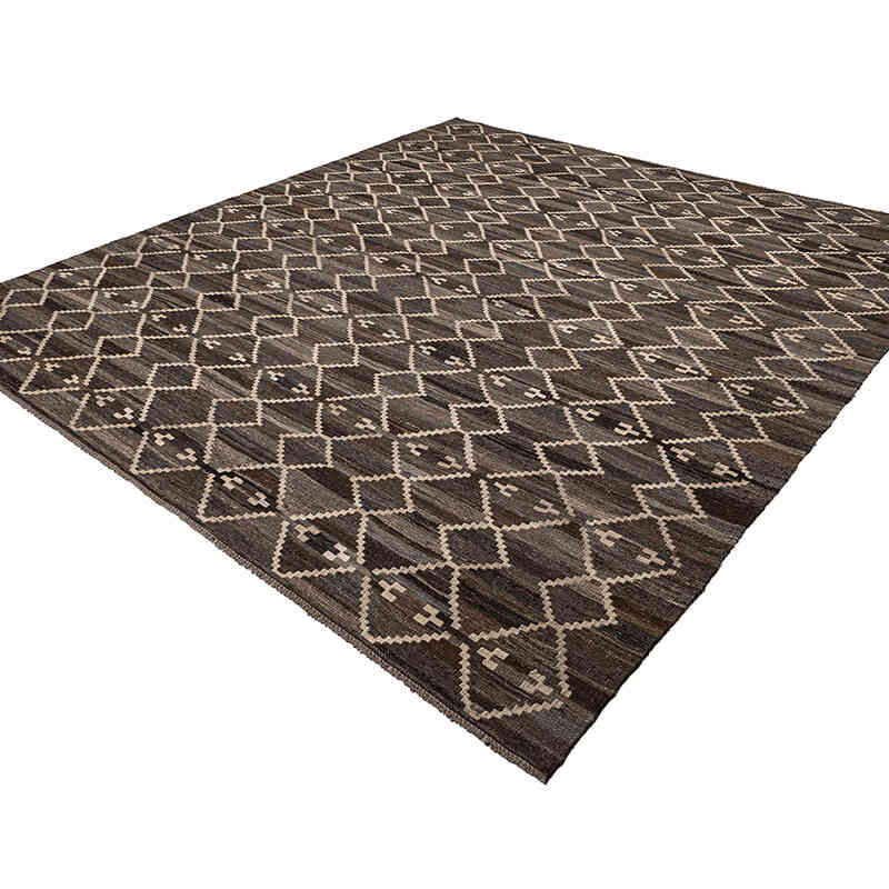 New Hand-Woven Kilim Rug - 8' 8" x 9' 8" (104" x 116") - K0074776