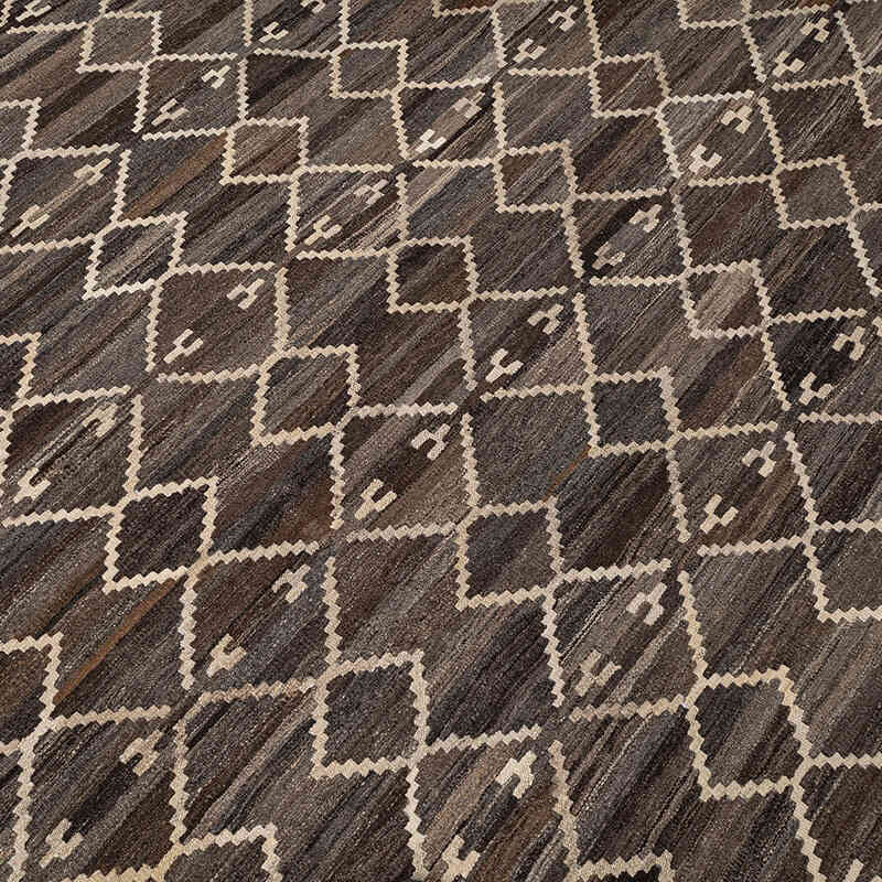 New Hand-Woven Kilim Rug - 8' 8" x 9' 8" (104" x 116") - K0074776