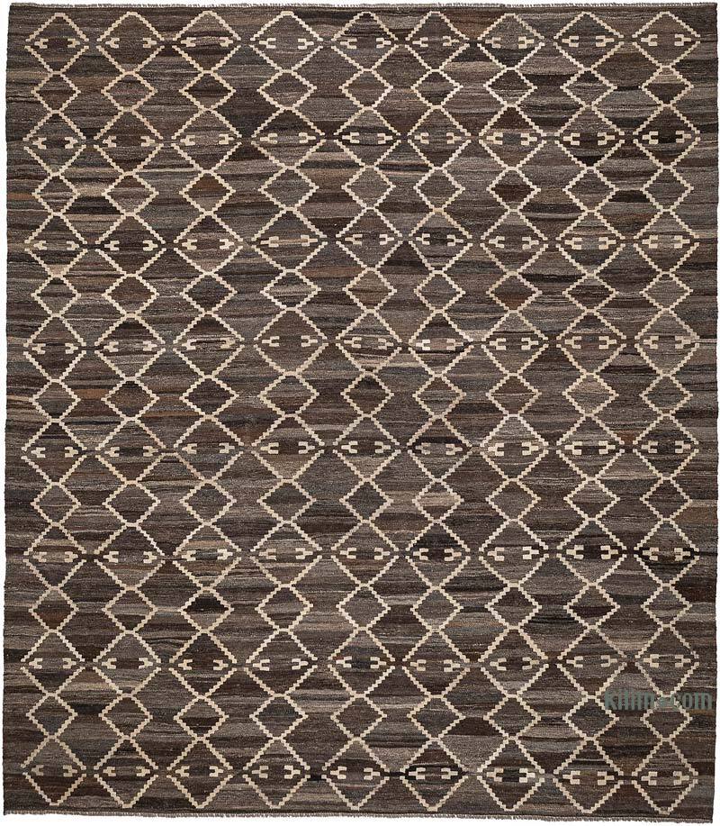 New Hand-Woven Kilim Rug - 8' 8" x 9' 8" (104" x 116") - K0074776