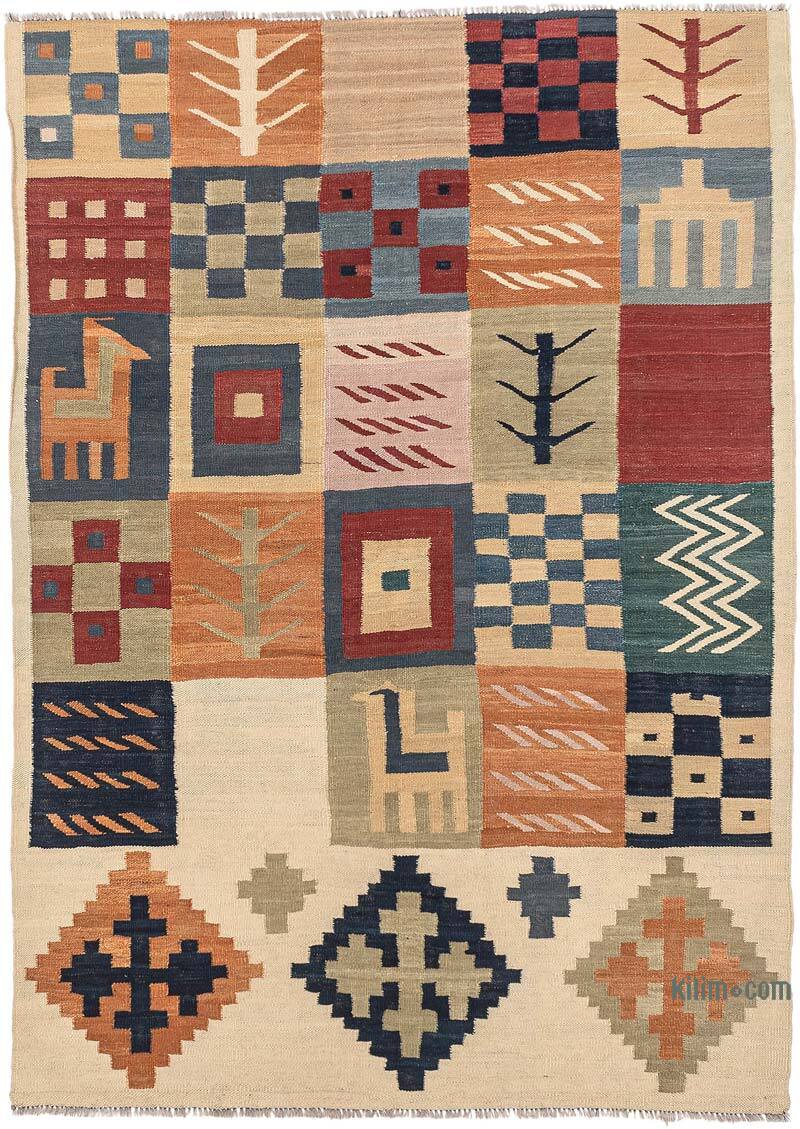 Yeni Kök Boya El Dokuma Kilim - 148 cm x 206 cm - K0074788