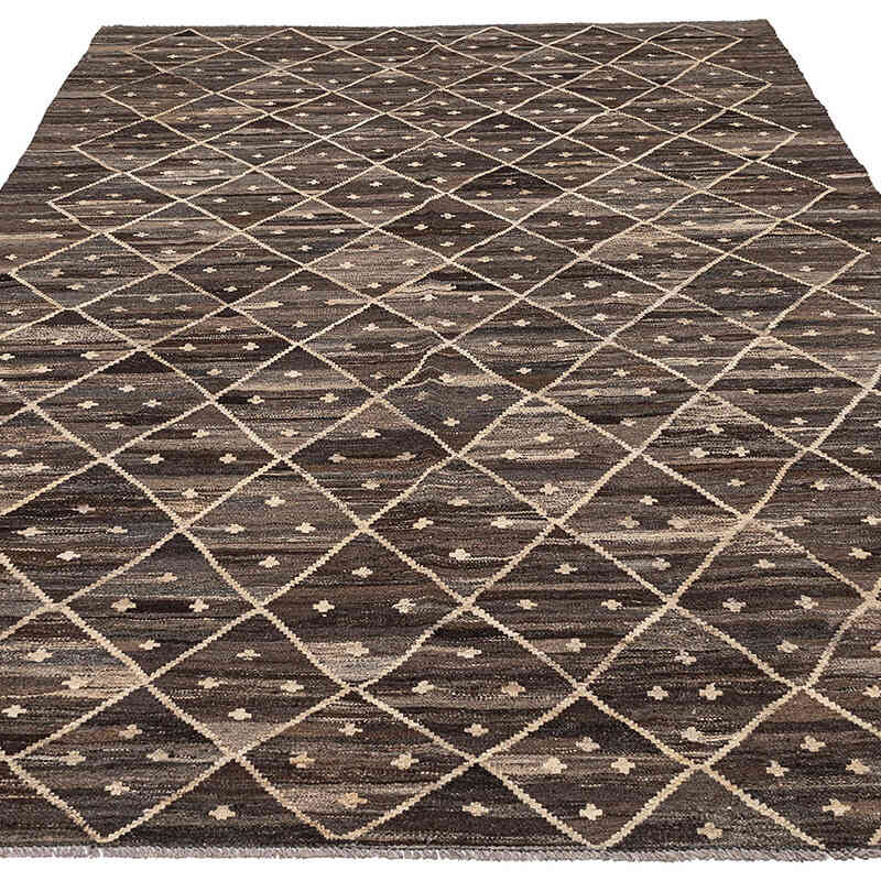 New Hand-Woven Kilim Rug - 6' 11" x 9' 10" (83" x 118") - K0074816