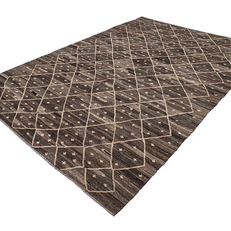 New Hand-Woven Kilim Rug - 6' 11" x 9' 10" (83" x 118") - K0074816