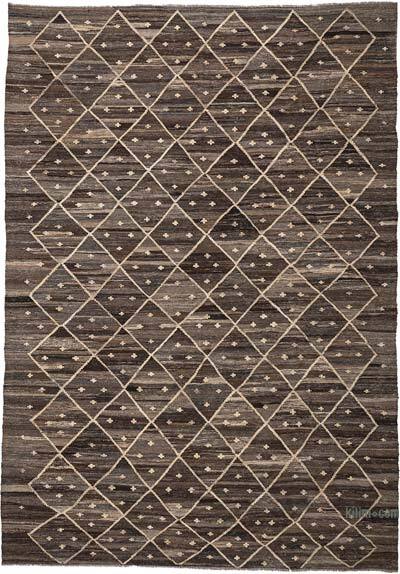 New Hand-Woven Kilim Rug - 6' 11" x 9' 10" (83" x 118")
