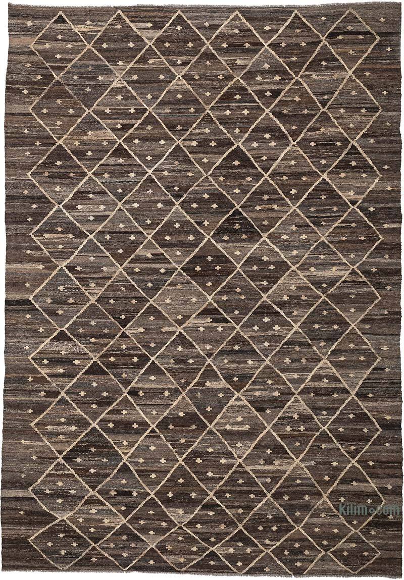 New Hand-Woven Kilim Rug - 6' 11" x 9' 10" (83" x 118") - K0074816