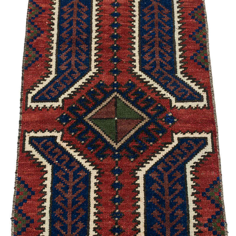 El Dokuma Vintage Halı - 42 cm x 110 cm - K0074818