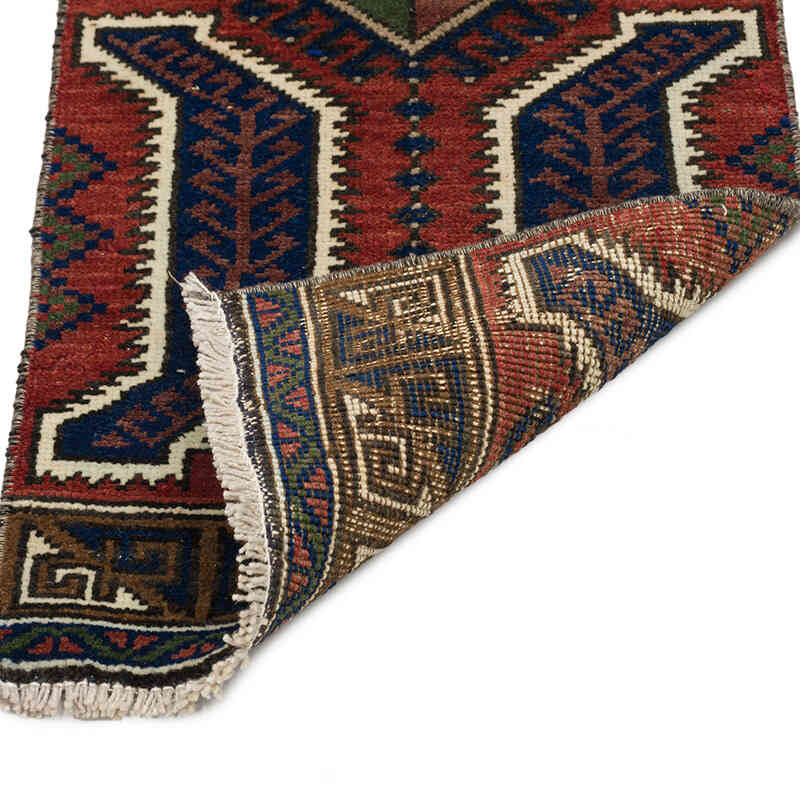 El Dokuma Vintage Halı - 42 cm x 110 cm - K0074818