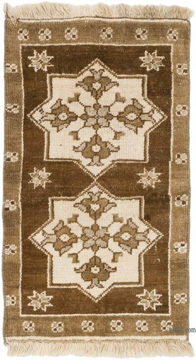 El Dokuma Vintage Halı - 44 cm x 78 cm