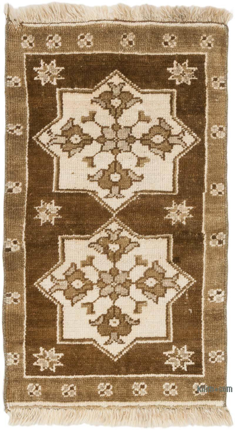Vintage Turkish Hand-Knotted Rug - 1' 5" x 2' 7" (17" x 31") - K0074819