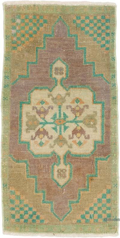 Alfombra Vintage Turca Anudada a Mano - 46 cm x 90 cm