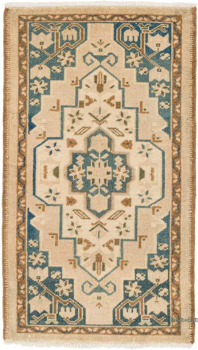 El Dokuma Vintage Halı - 55 cm x 95 cm
