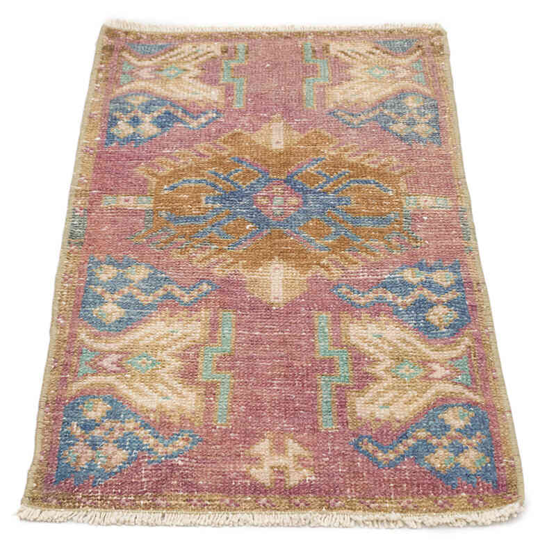 El Dokuma Vintage Halı - 45 cm x 82 cm - K0074823