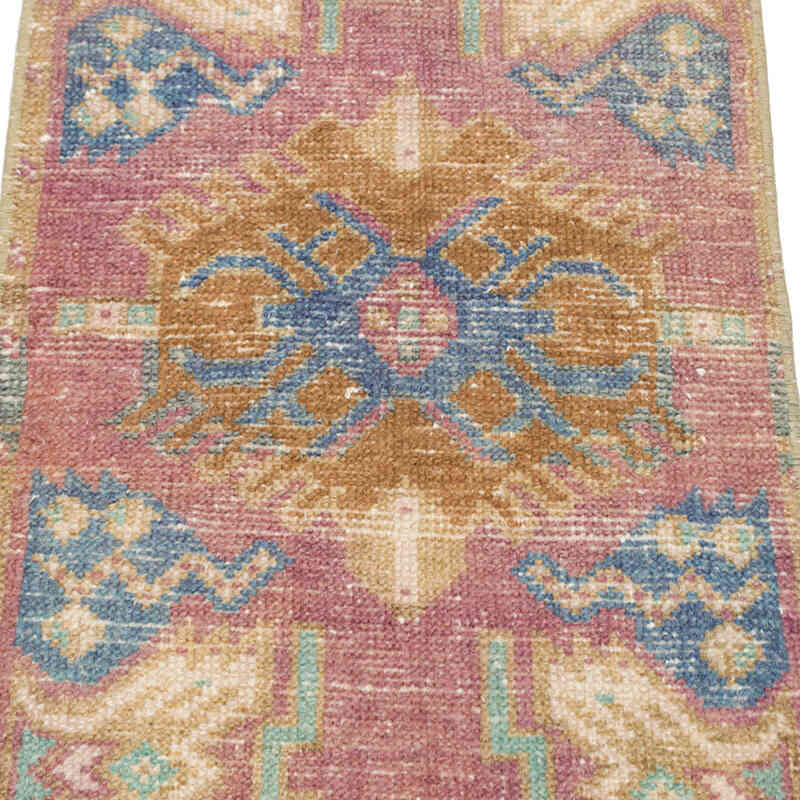 El Dokuma Vintage Halı - 45 cm x 82 cm - K0074823
