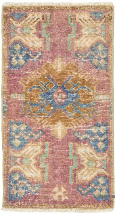 Vintage Turkish Hand-Knotted Rug - 1' 6" x 2' 8" (18" x 32")