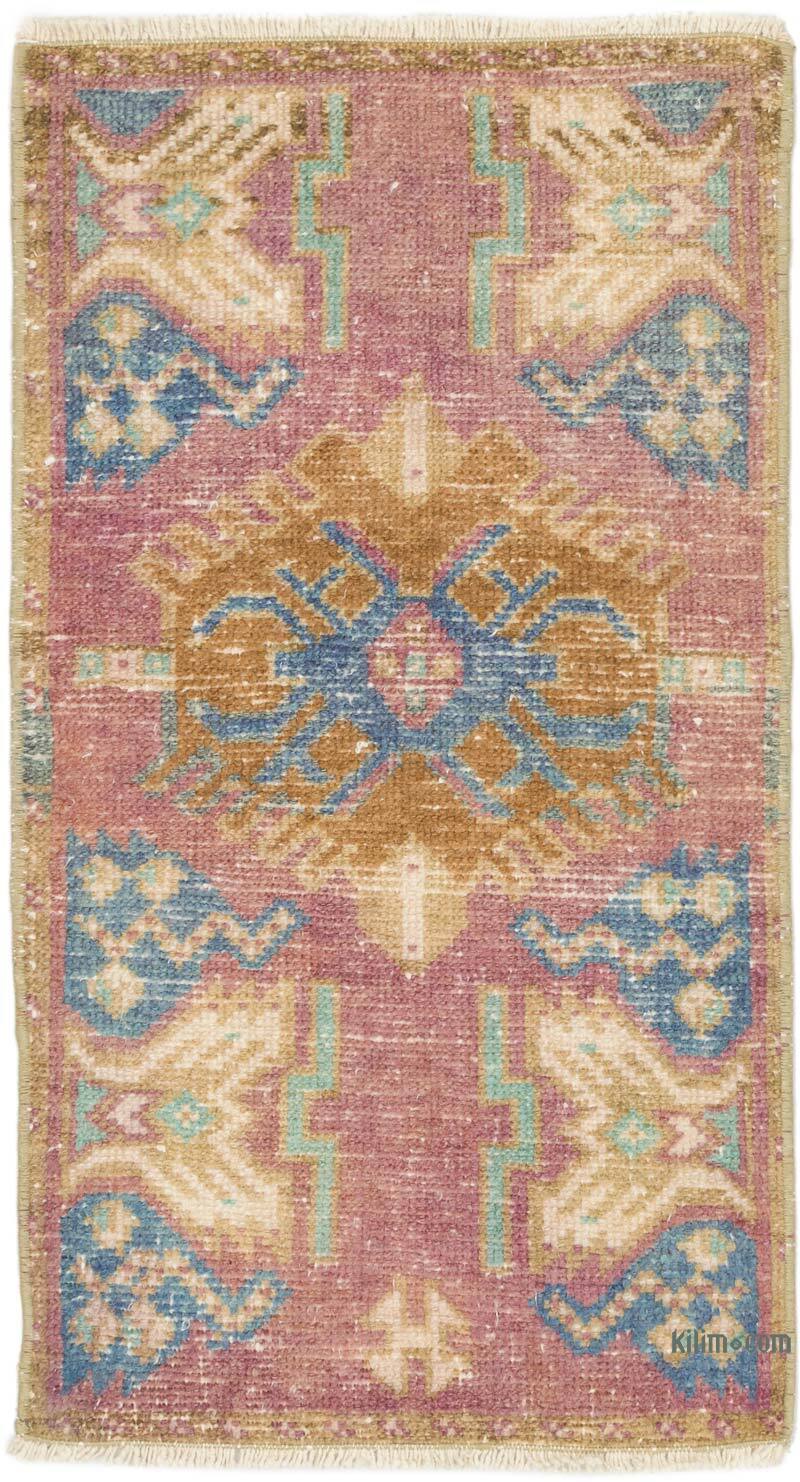 El Dokuma Vintage Halı - 45 cm x 82 cm - K0074823