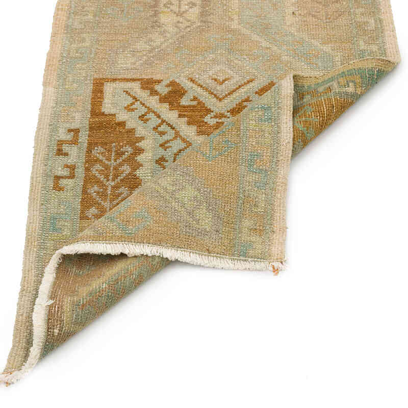 El Dokuma Vintage Halı - 51 cm x 89 cm - K0074826
