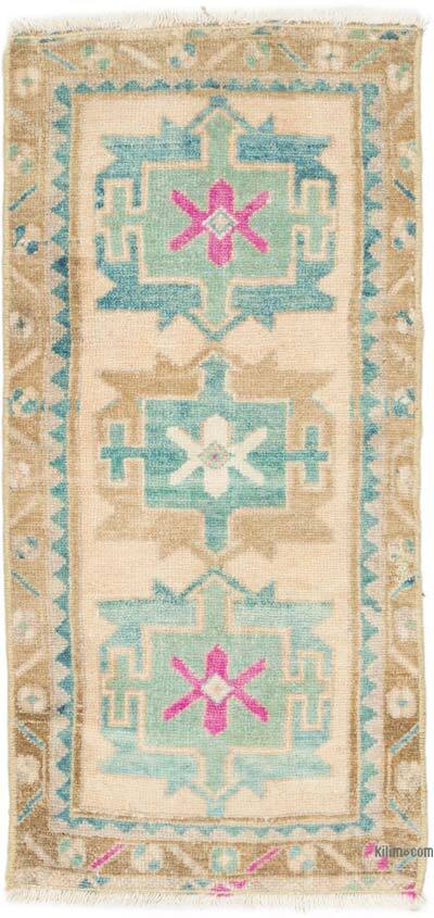 El Dokuma Vintage Halı - 44 cm x 93 cm