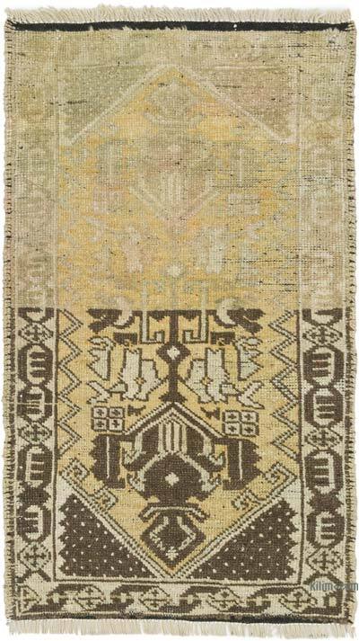 Vintage Turkish Hand-Knotted Rug - 1' 8" x 2' 9" (20" x 33")